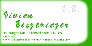 vivien bisztriczer business card